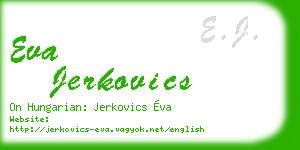 eva jerkovics business card